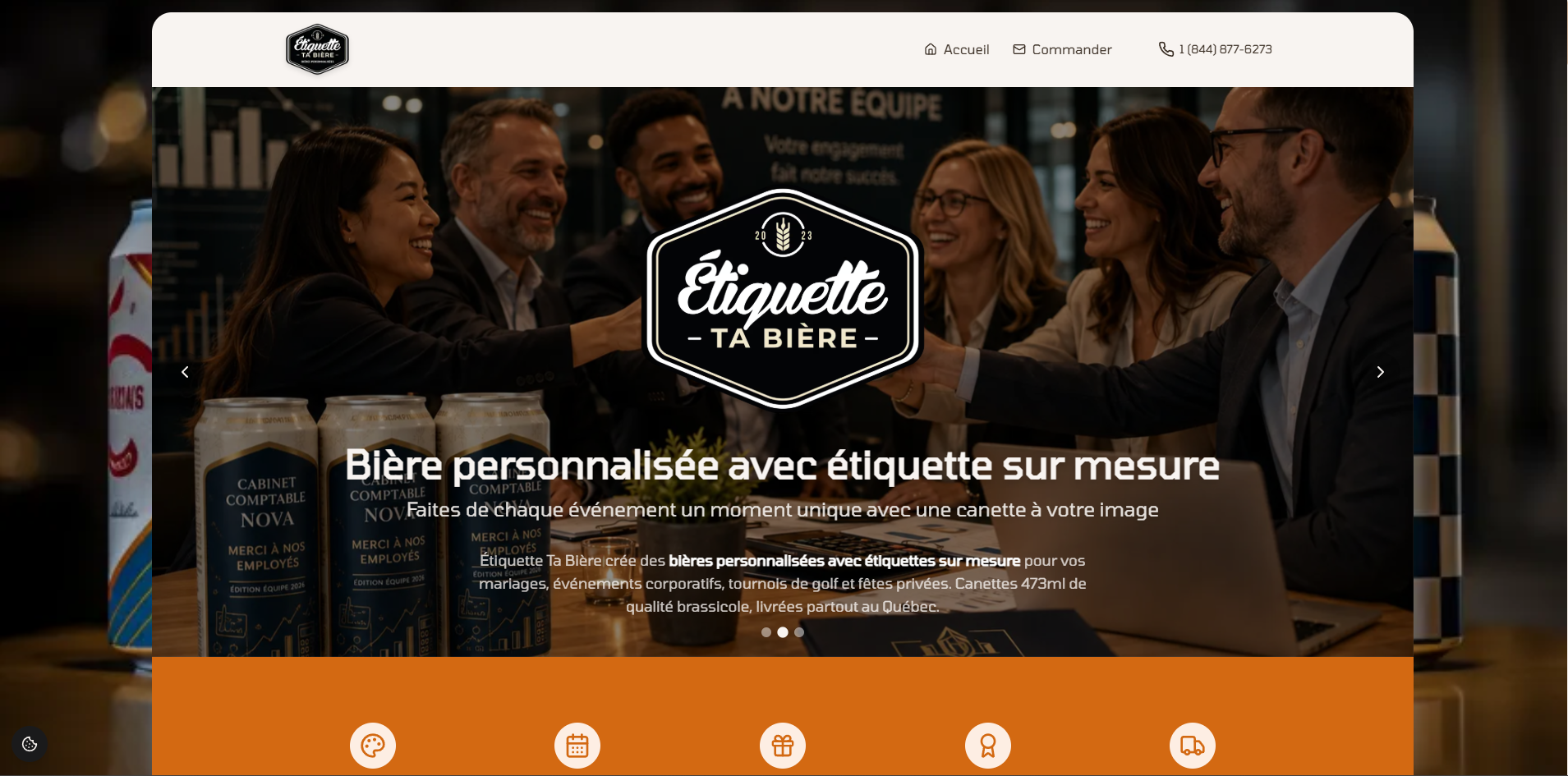 Page d'accueil d'Étiquette ta bière, canettes de bière personnalisées avec étiquette sur mesure